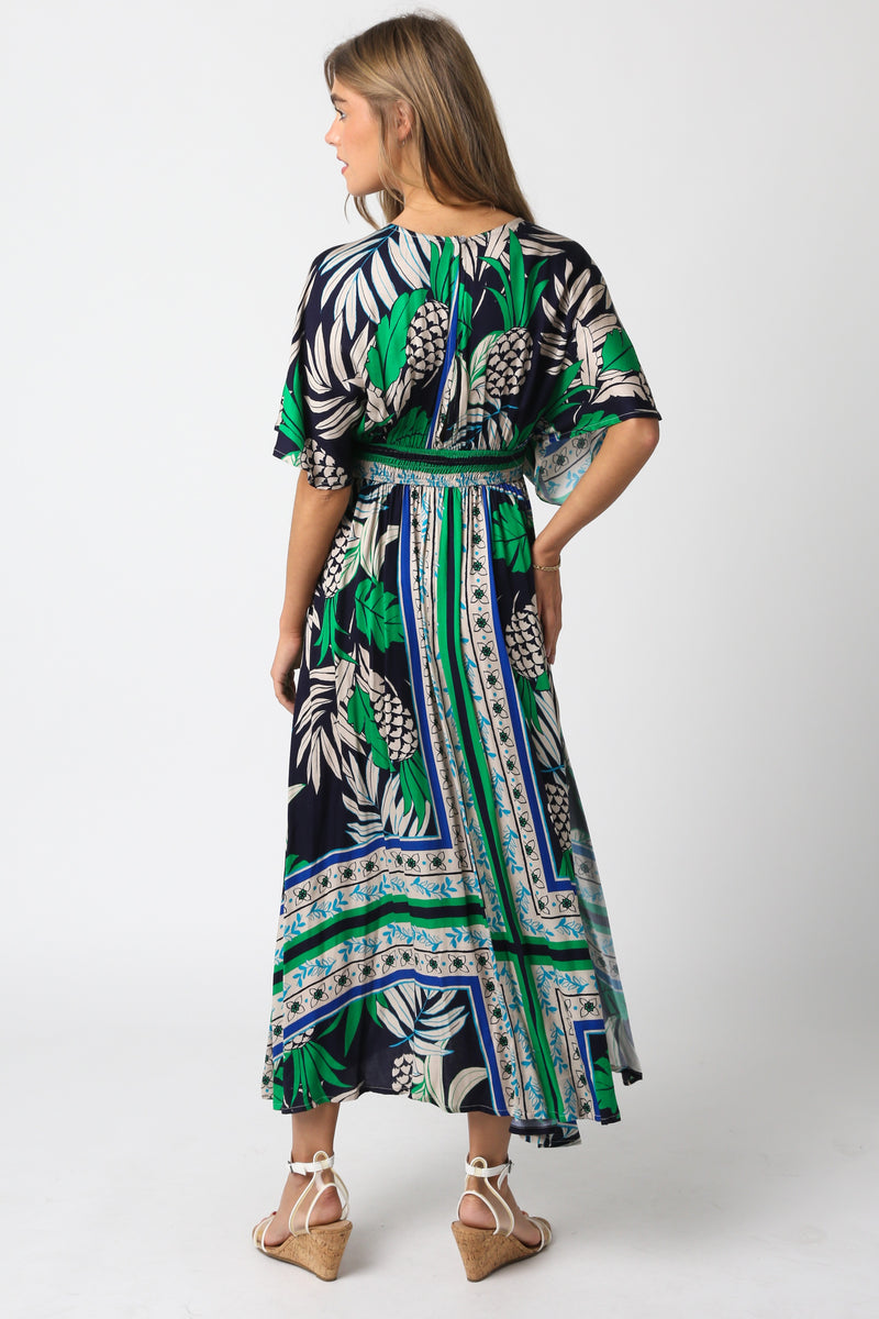Sondra Floral Maxi Dress | Navy Green