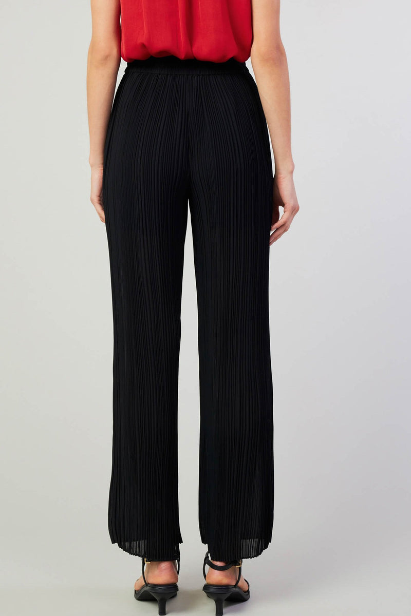 Current Air| Plisse Wide Leg Pant | Black