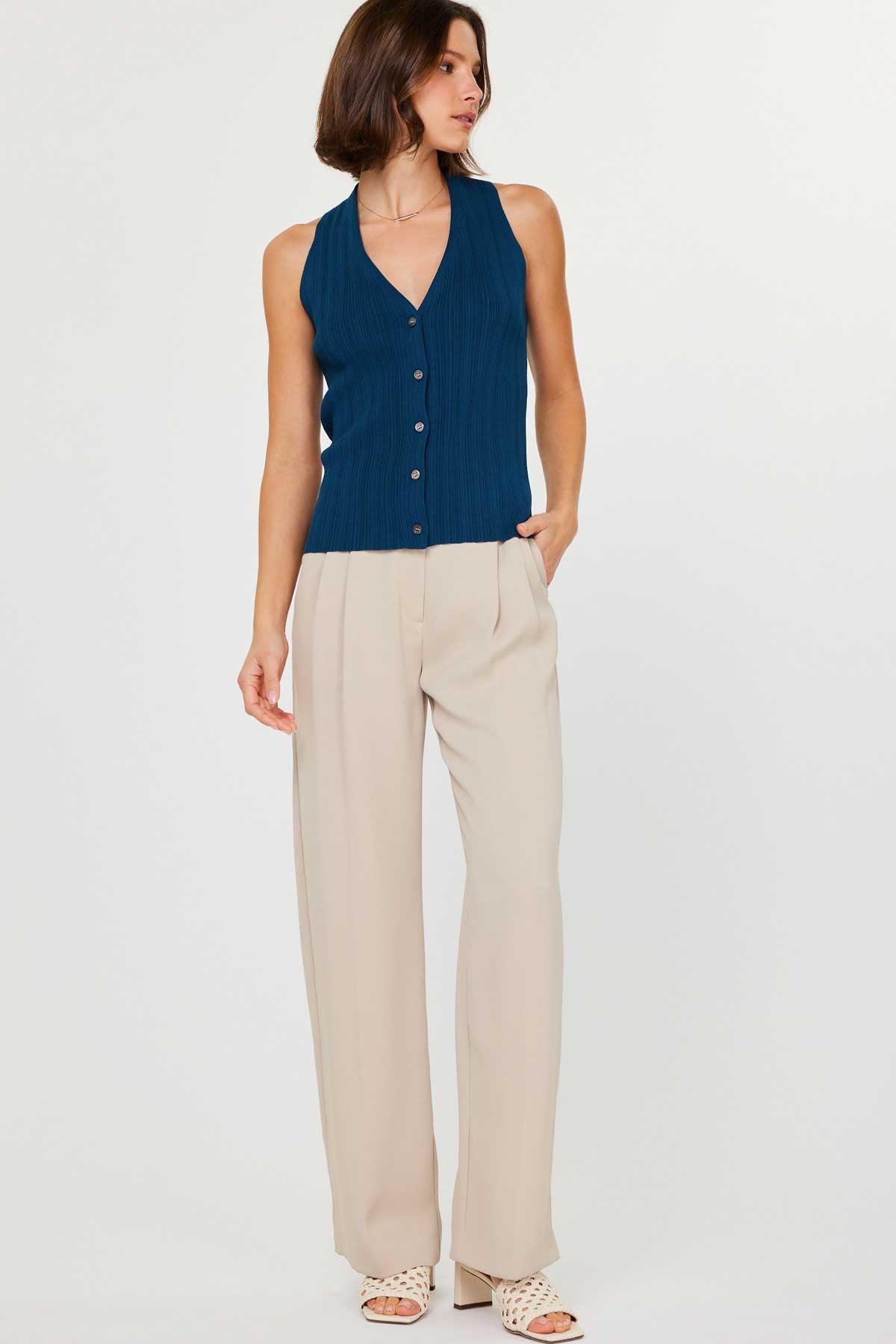 Amelia Knit Tank | Midnight Blue