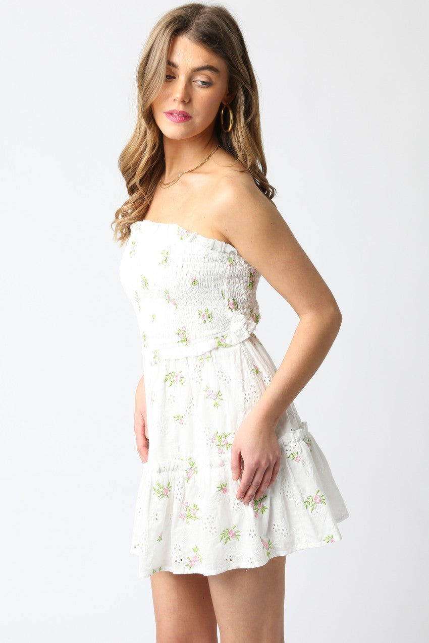 Kendra Strapless Floral Dress