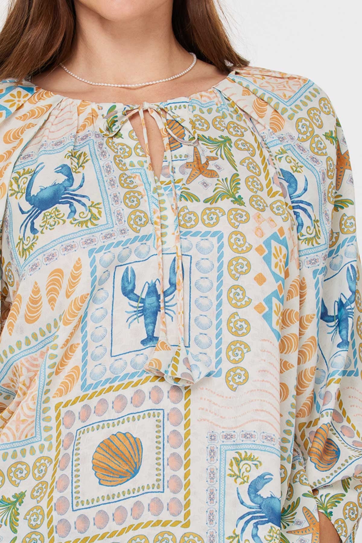 Aria Coastal Patchwork Blouse