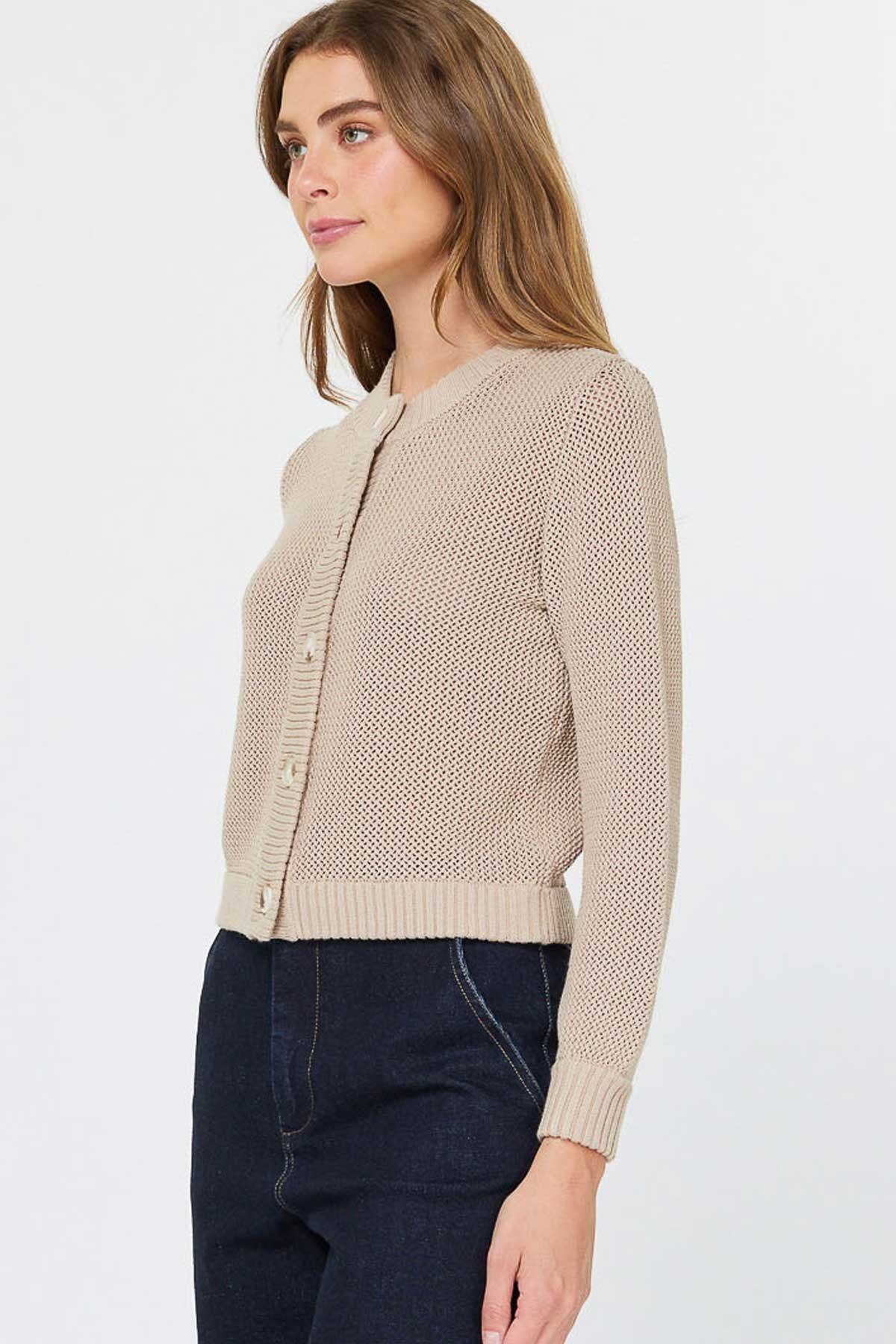 Hana Knit Cardigan | Taupe