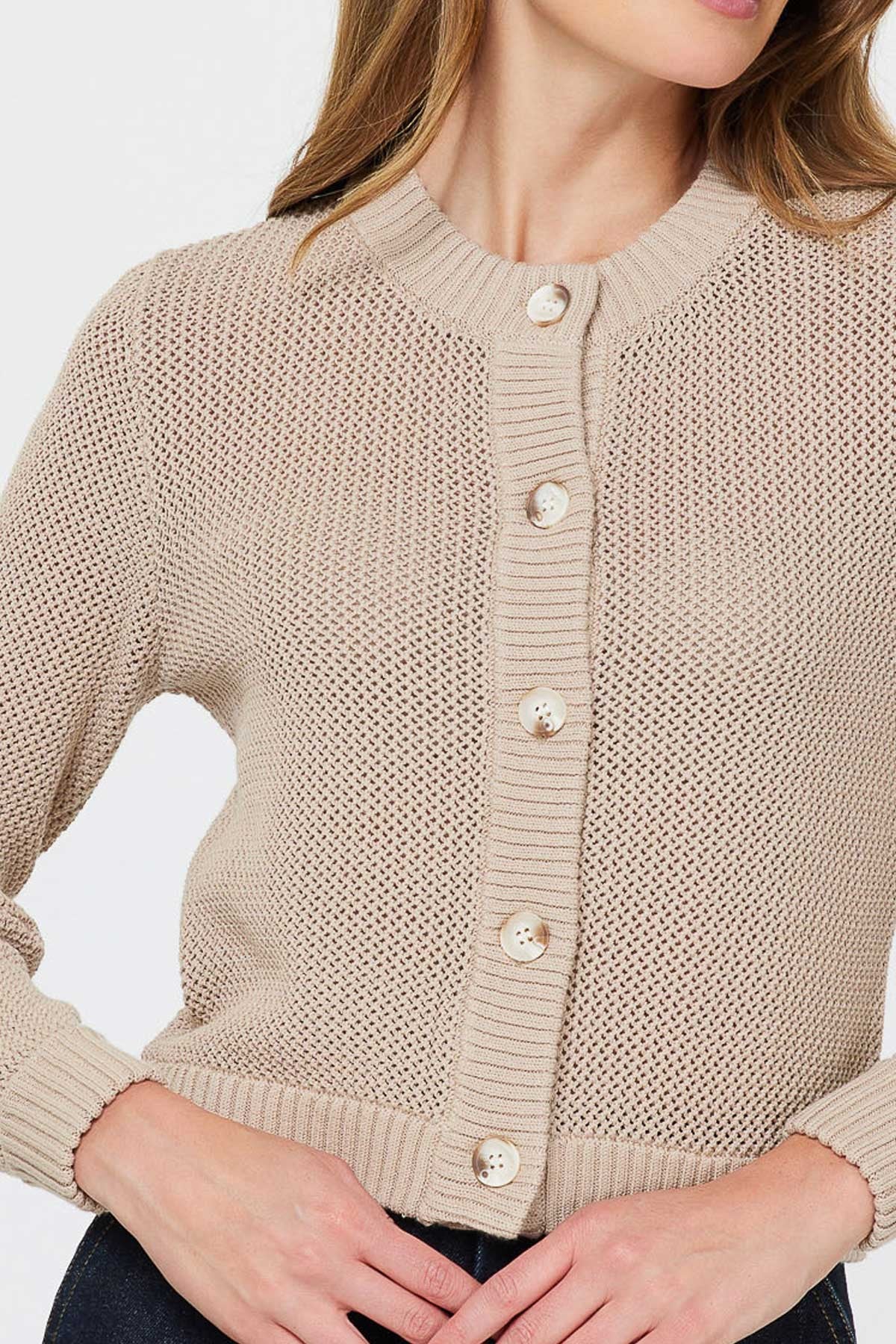 Hana Knit Cardigan | Taupe