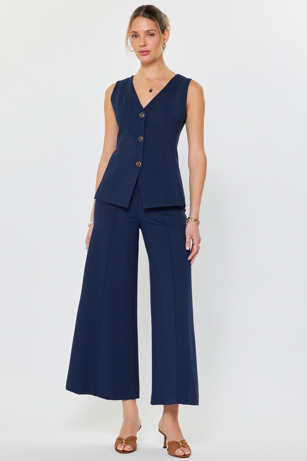 Jules Wide Leg Ponte Pants