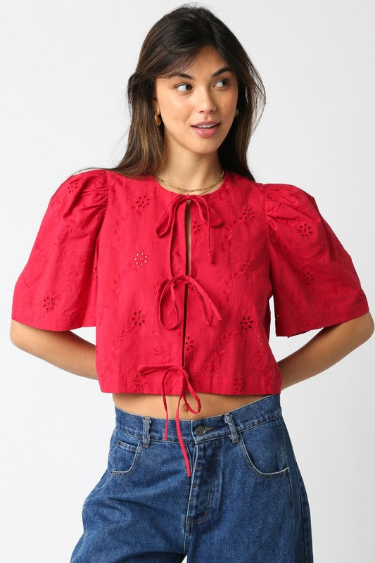 Ciera Tie Front Top