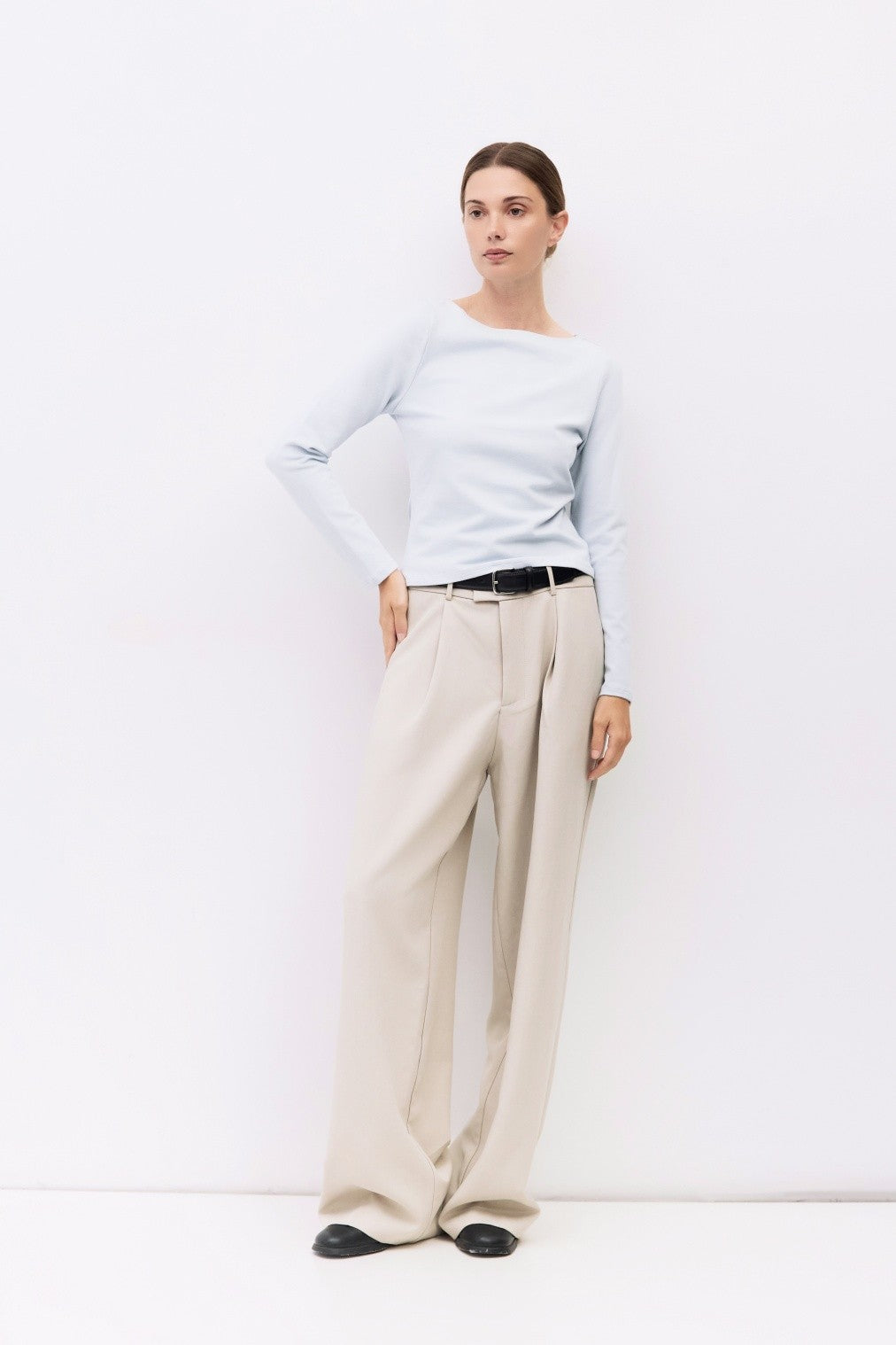 Martina Heathered Gray Top