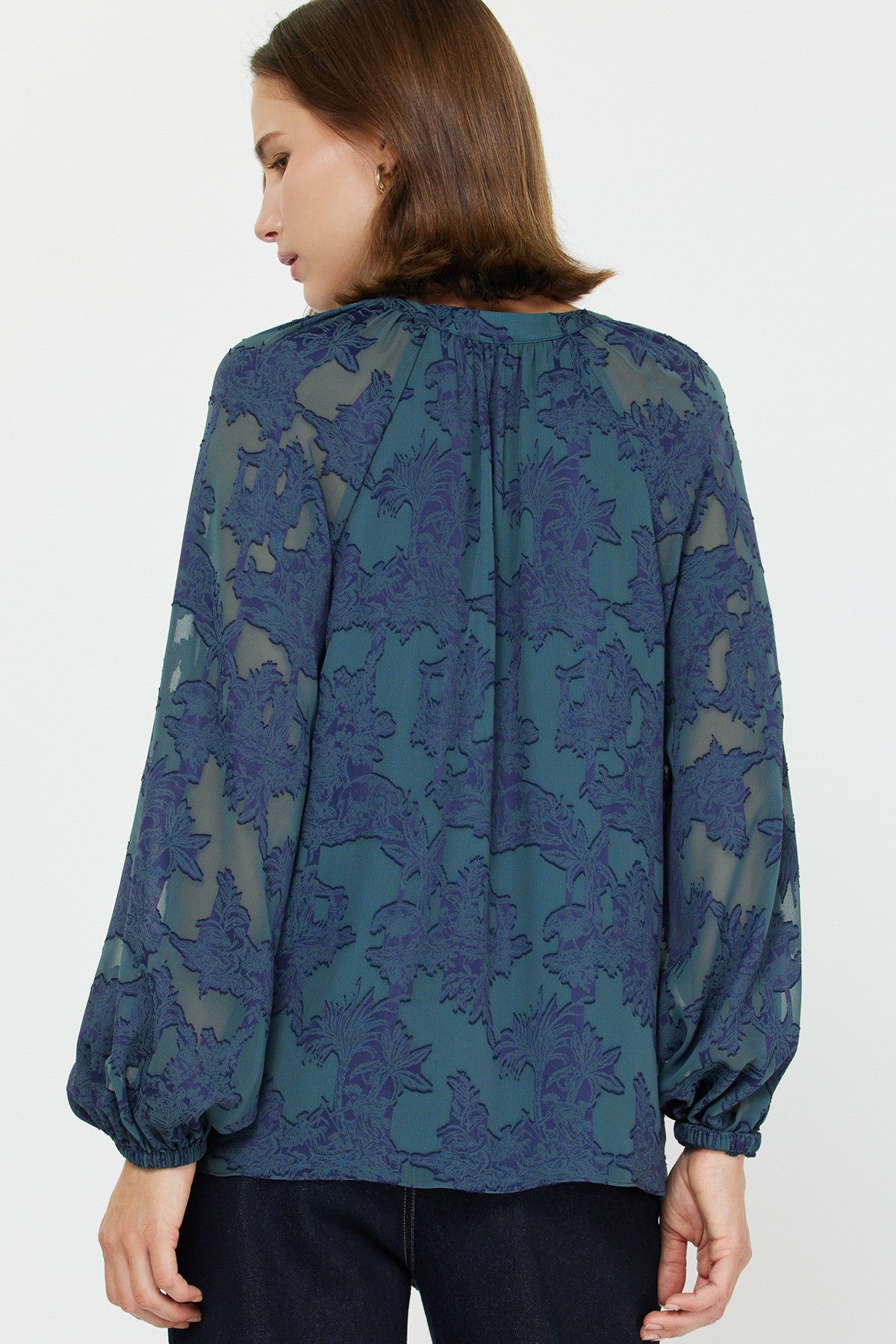 Shayna Floral Top Blue
