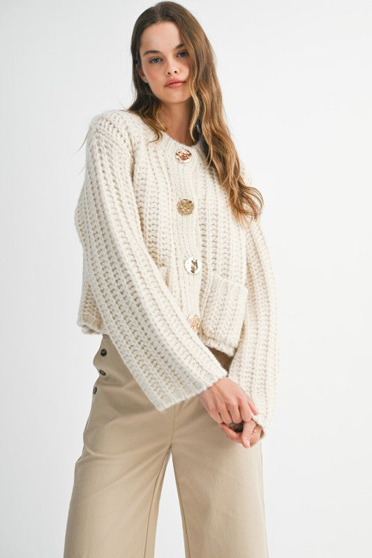 Sherry Knit Cardigan Cream
