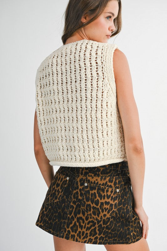 Tamra Knit Vest Cream