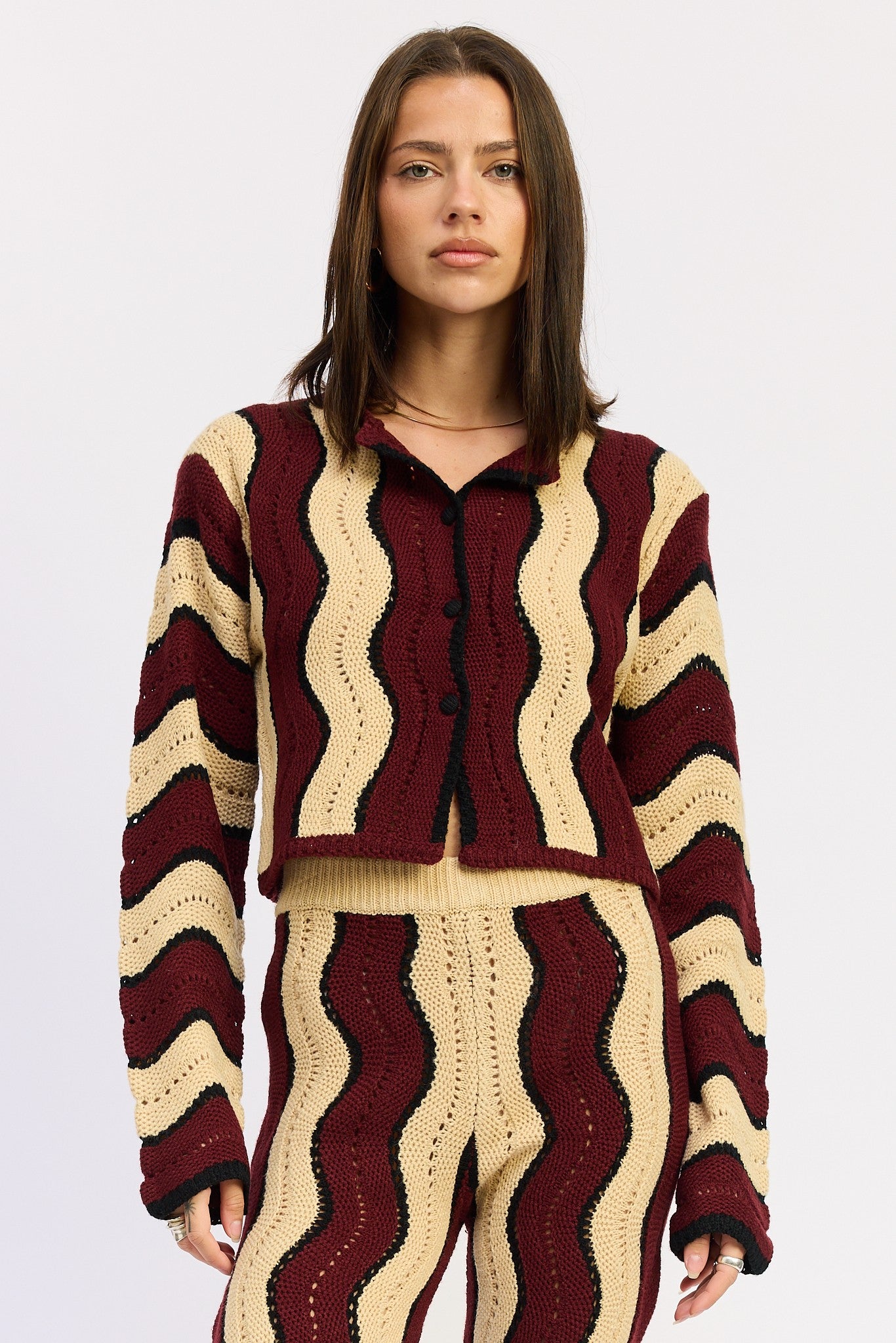 Paris Wave Knit Cardigan