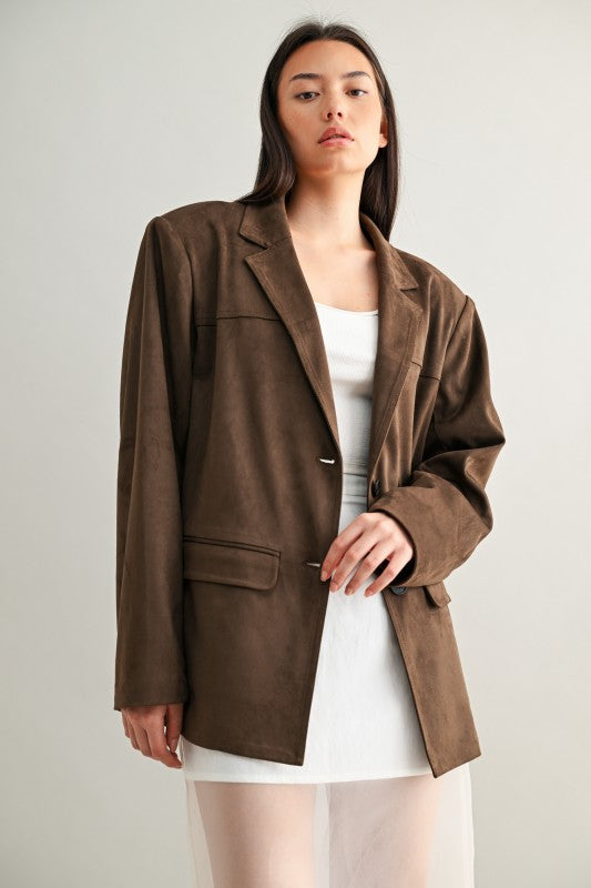 Sadie Brown Suede Blazer