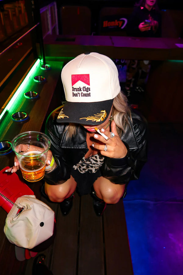 Drunk Cigs Hat | Black Natural