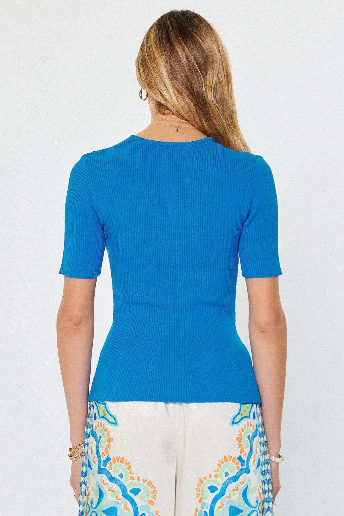 Current Air Anna Short Sleeve Knit Top