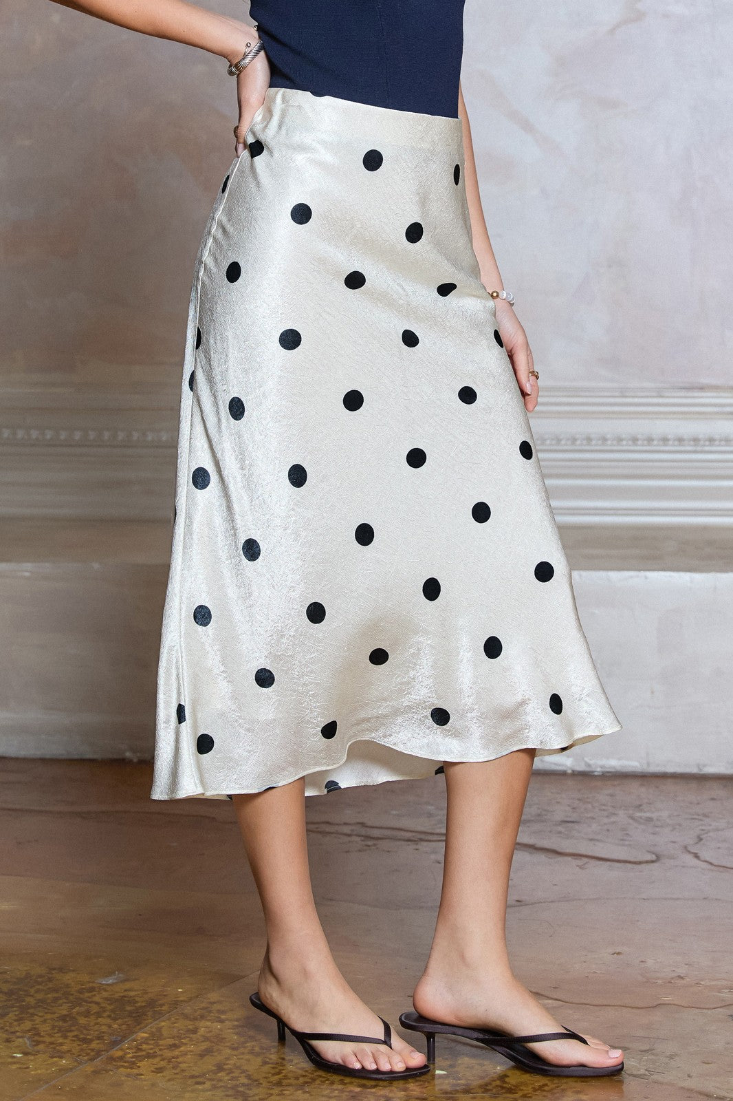 Kia Polka Dot Midi Skirt