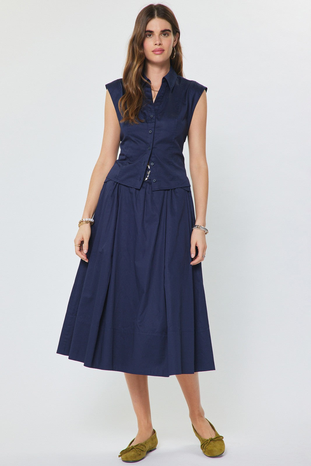 Deanna Navy Top