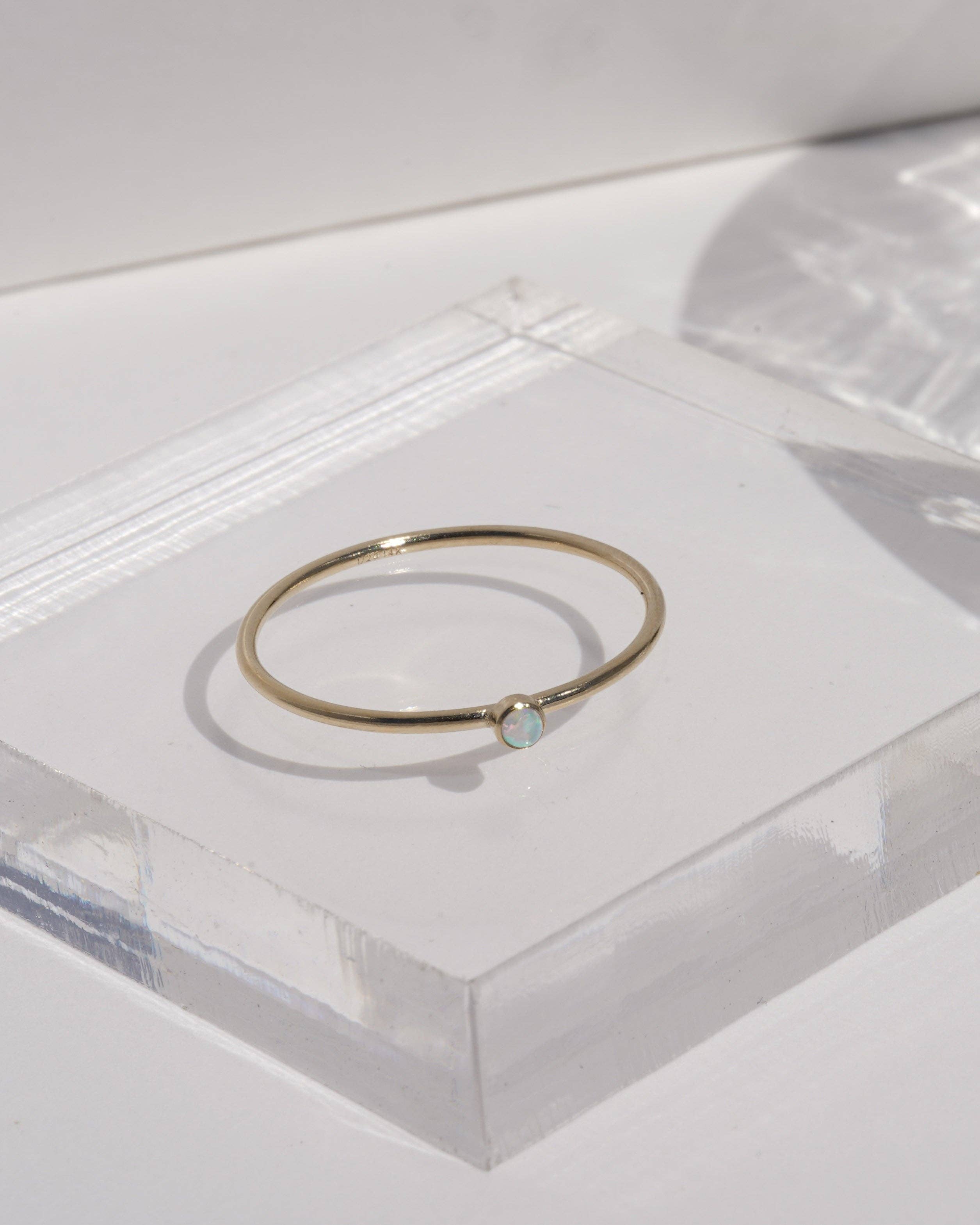Dia Opal Ring 14K Gold Filled