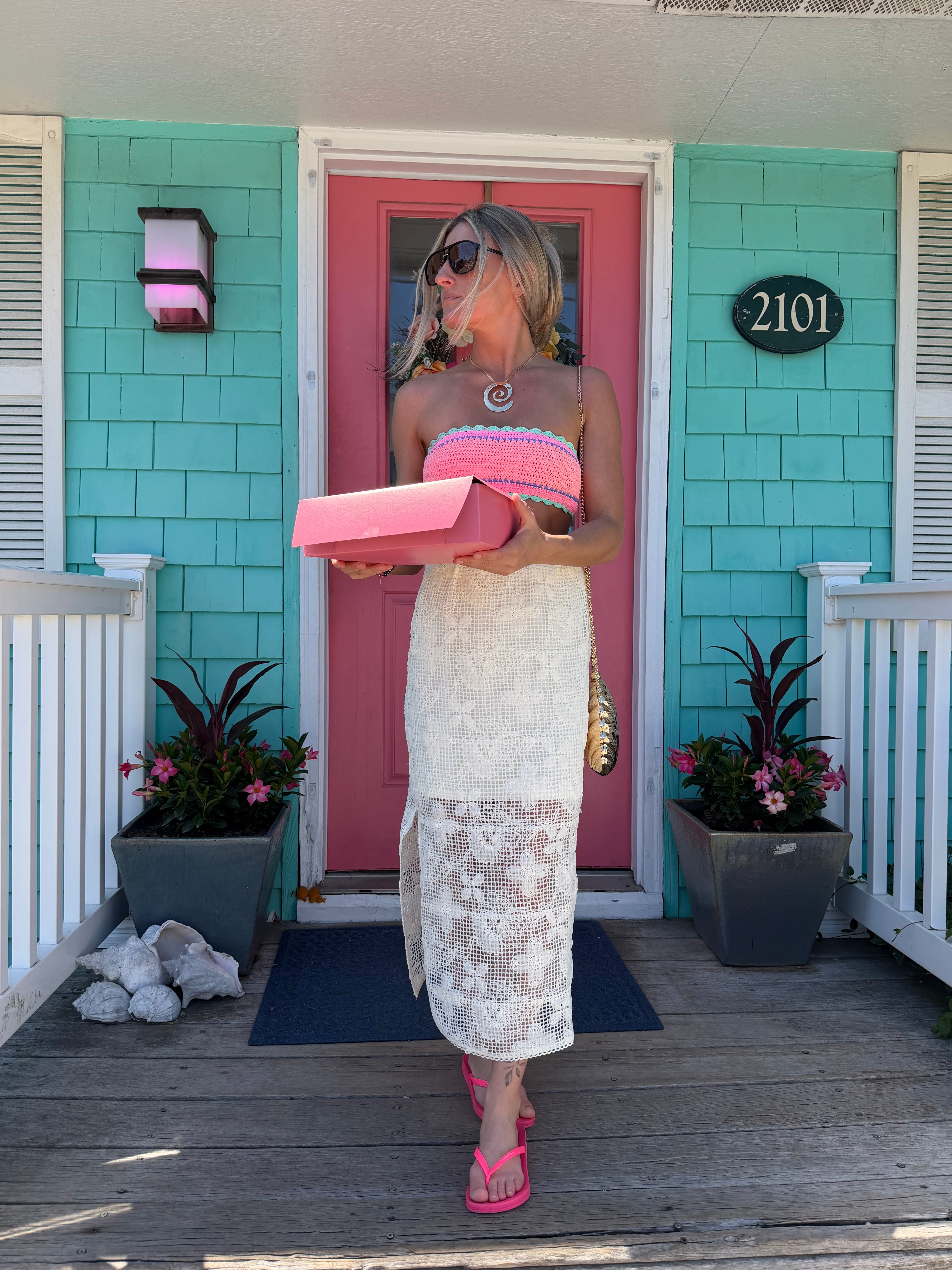 Priscilla Crochet Midi Skirt