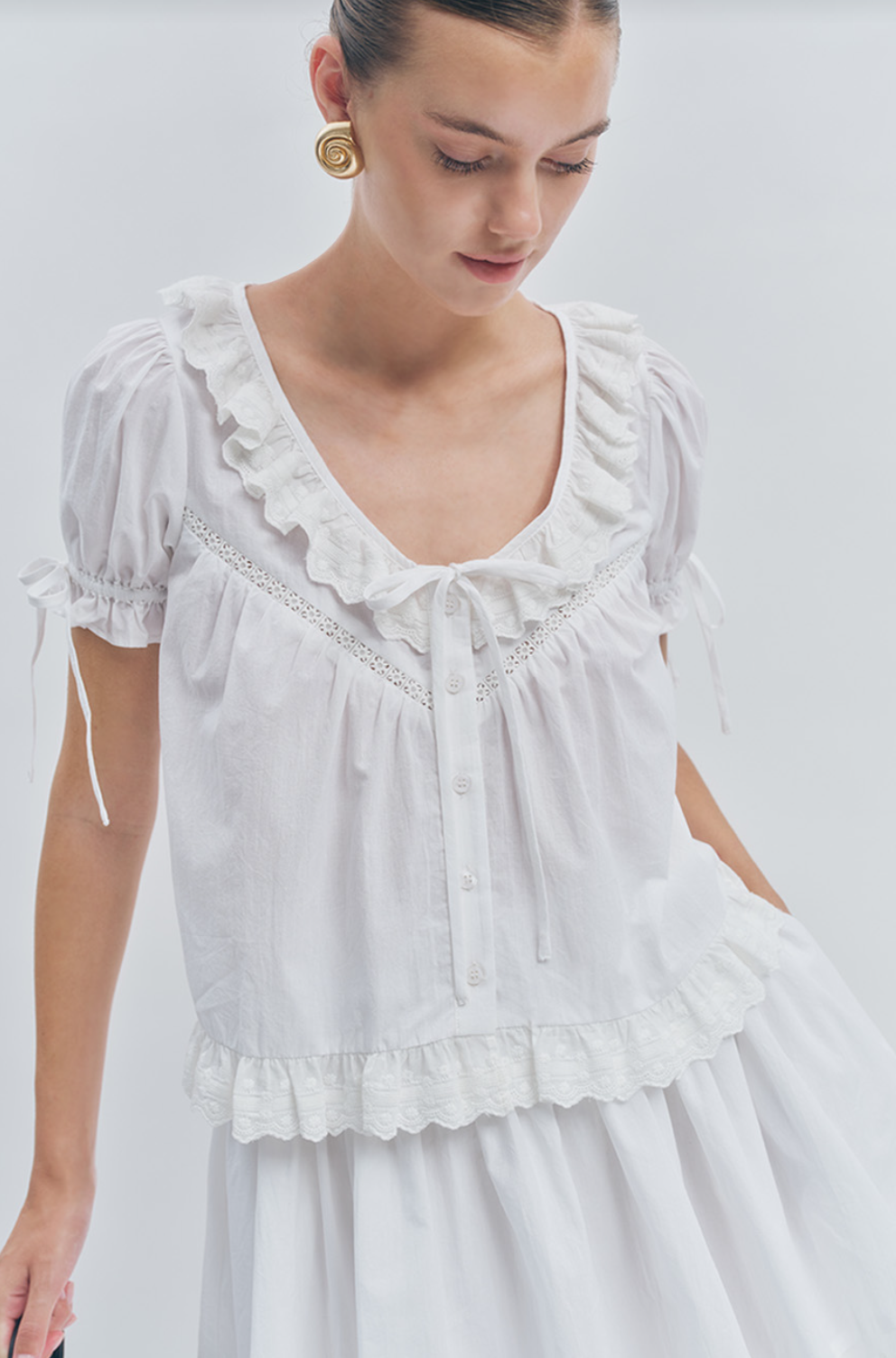 Maude Club Theo White Top