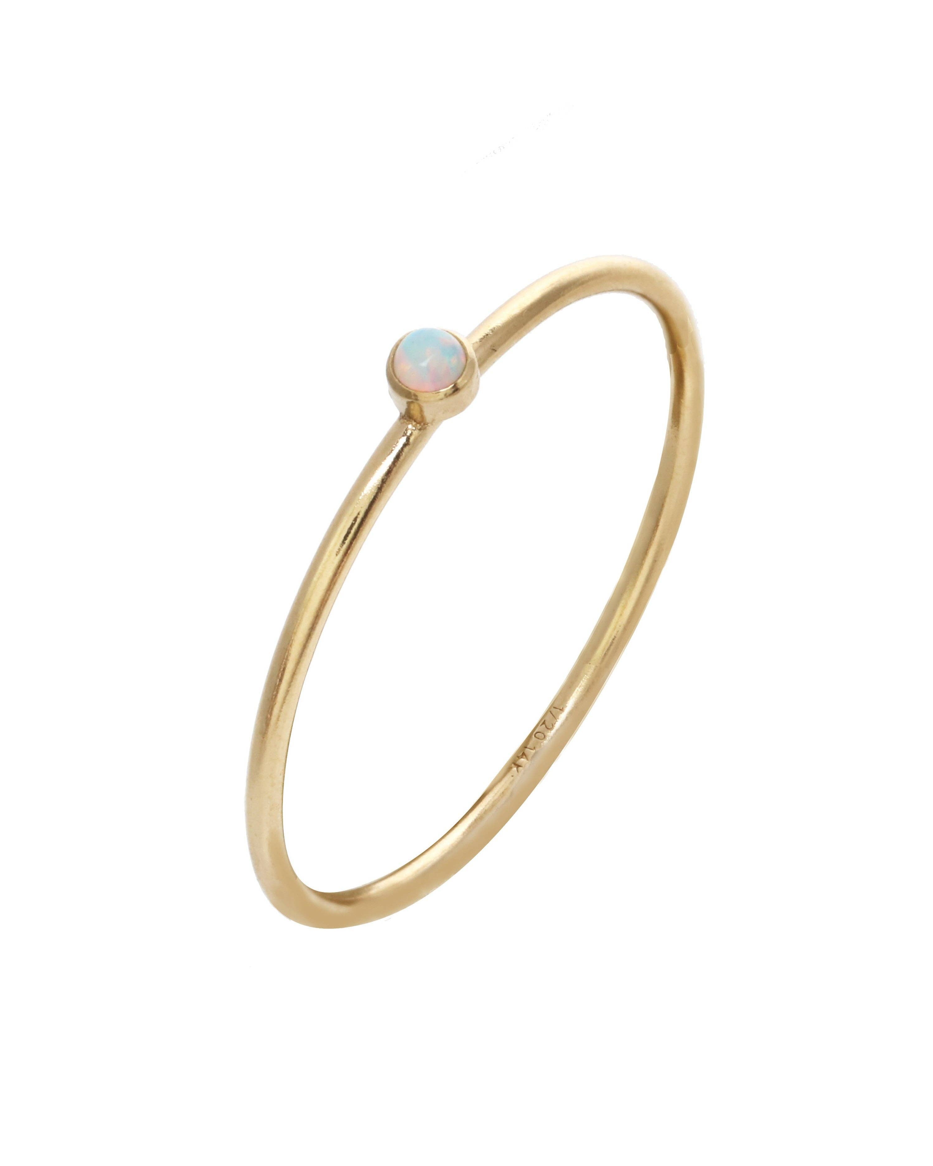 Dia Opal Ring 14K Gold Filled