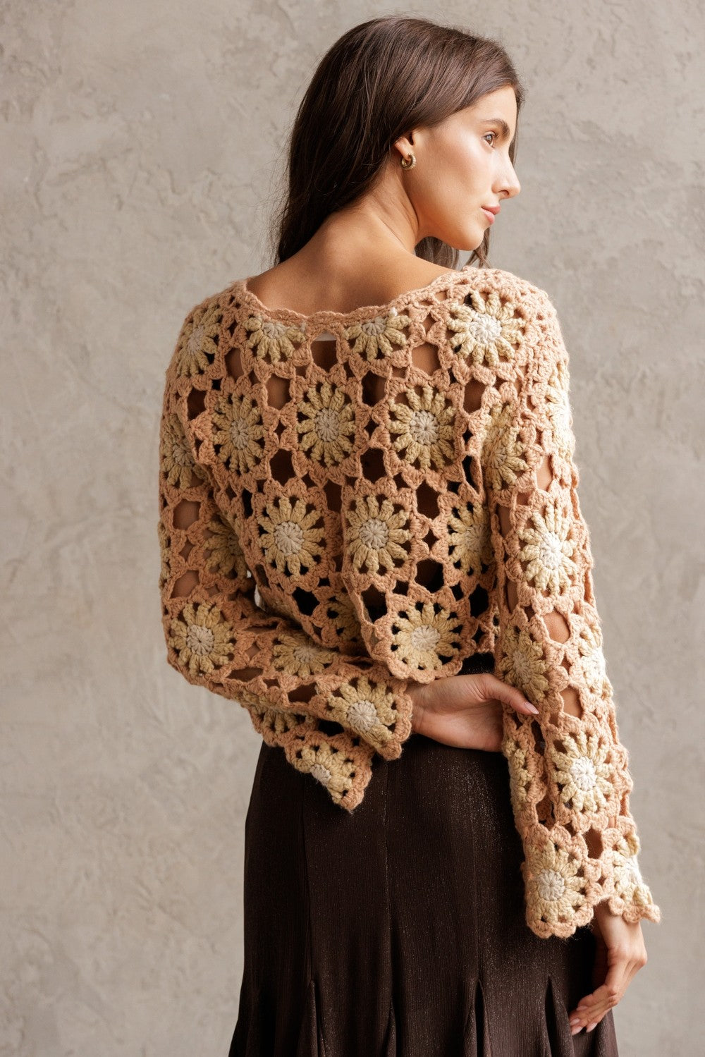 Flower Power Crochet Sweater