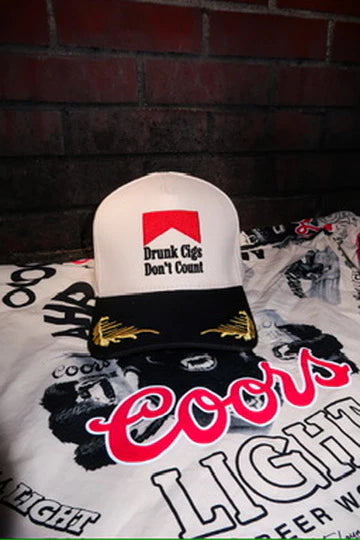 Drunk Cigs Hat | Black Natural