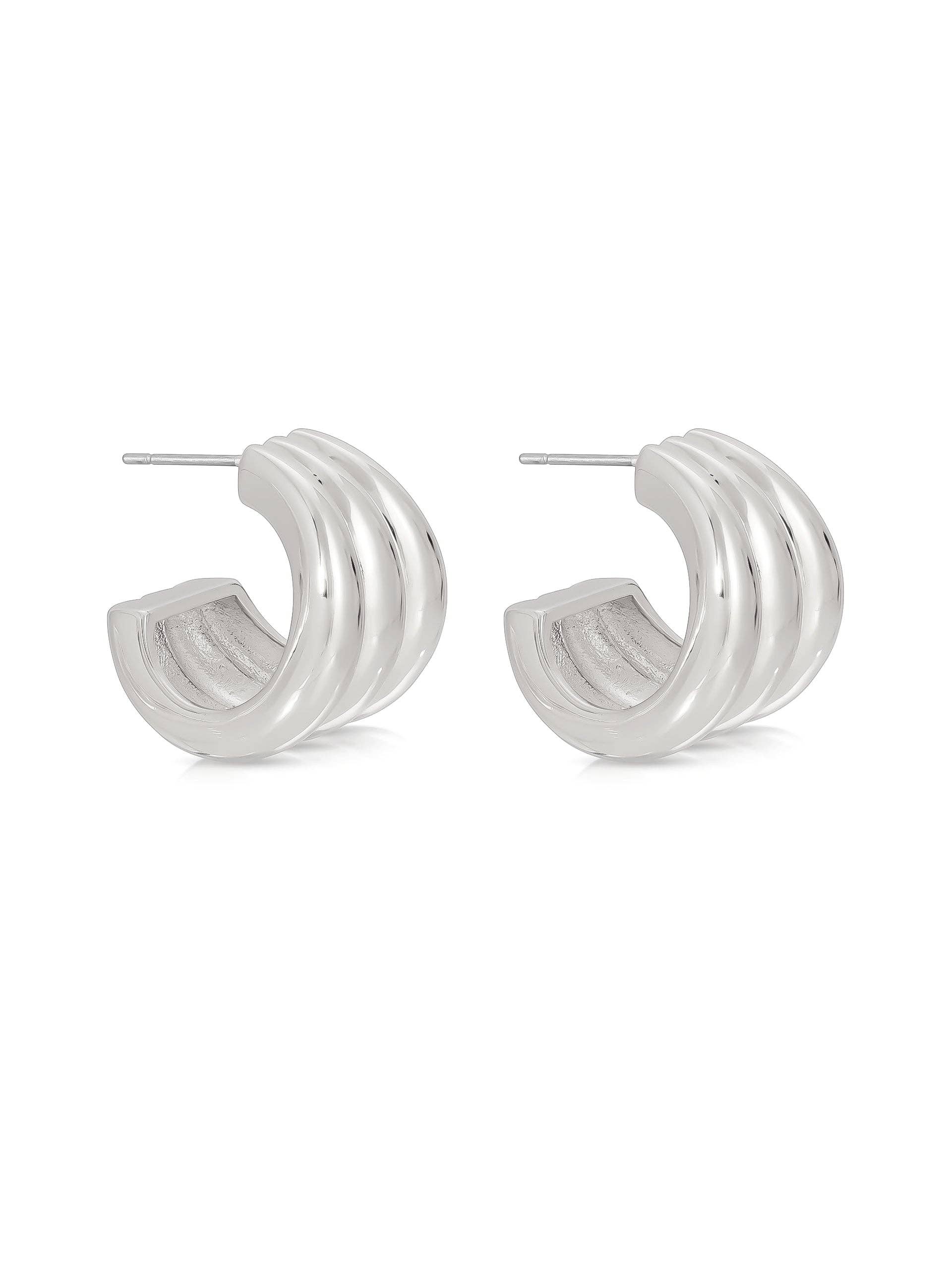 Triple Ribbed Hoops