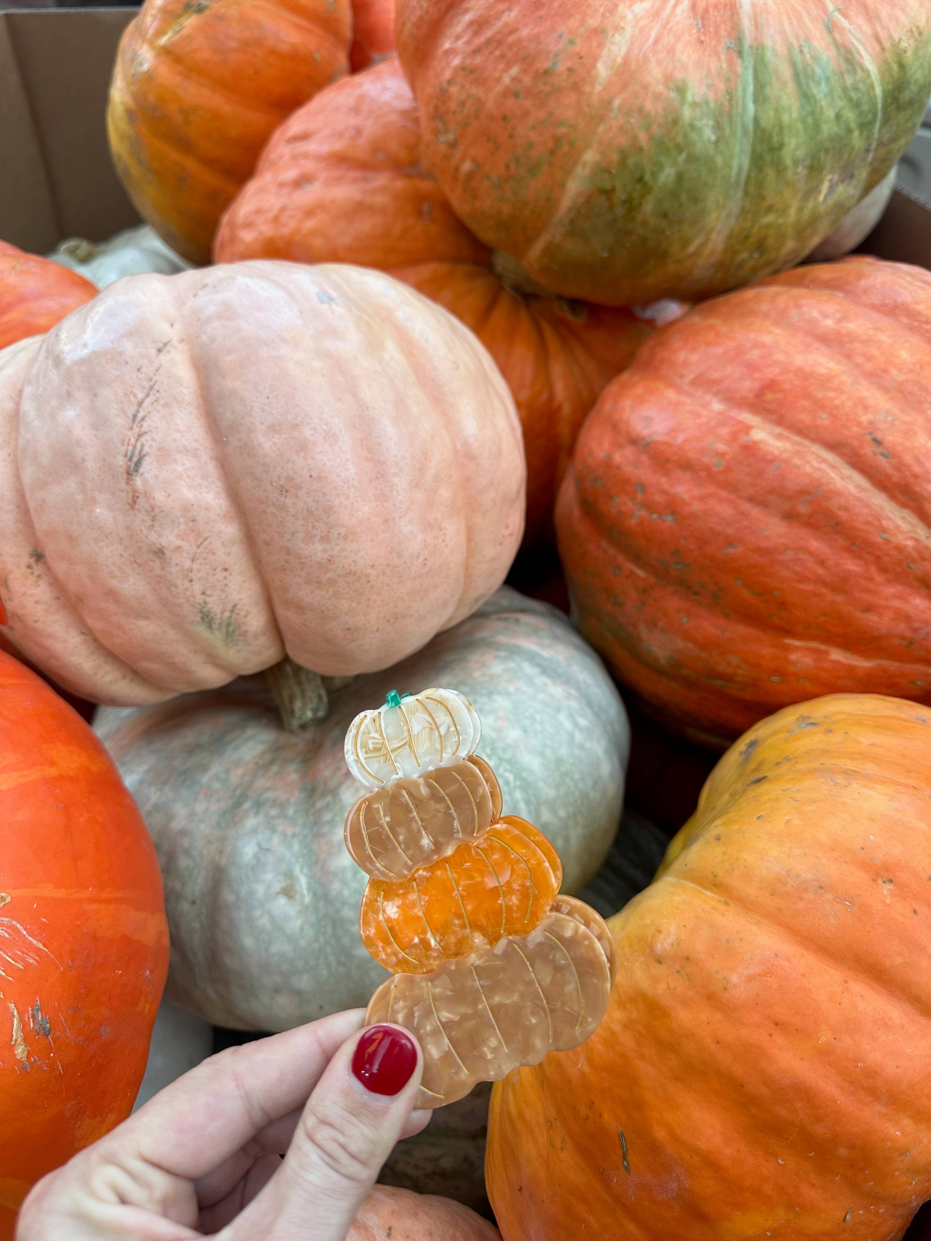 Pumpkin Stack Claw Hair Clip