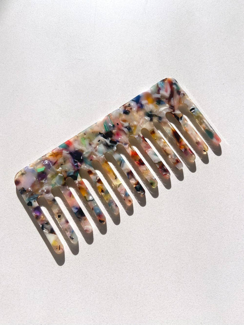 Wide Tooth Acetate Hair Comb | Eco-Friendly