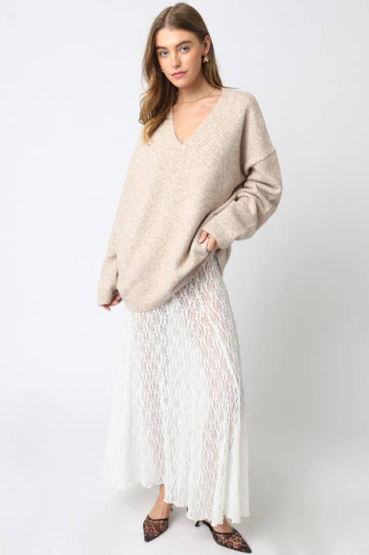 Kinley Brown Knit Sweater