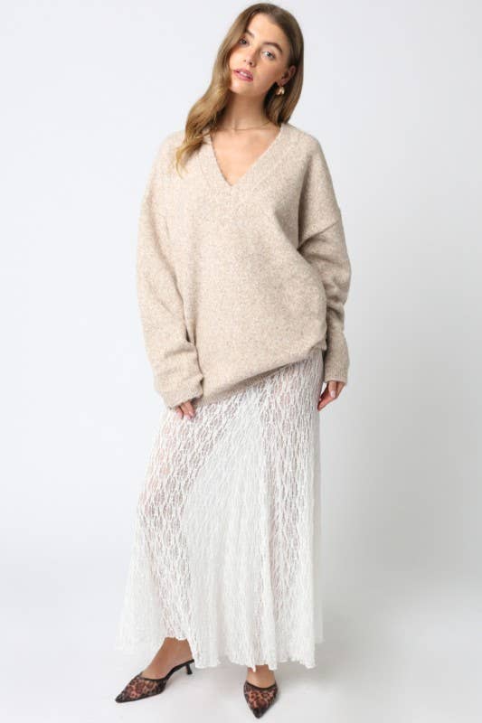 Kinley Brown Knit Sweater