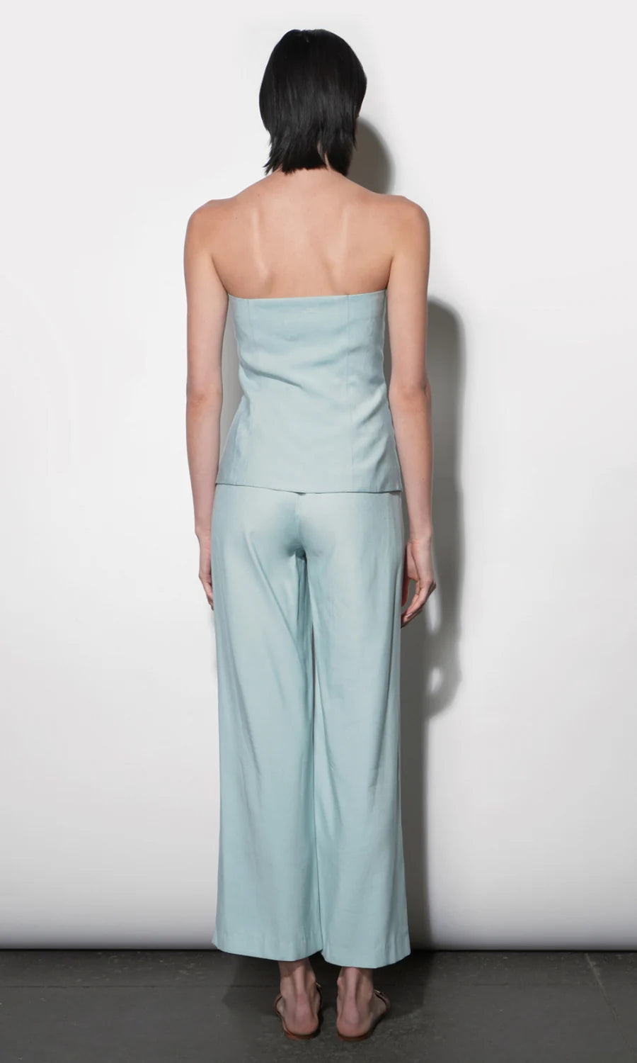 Greylin Yuri Sky Blue Strapless Vest top