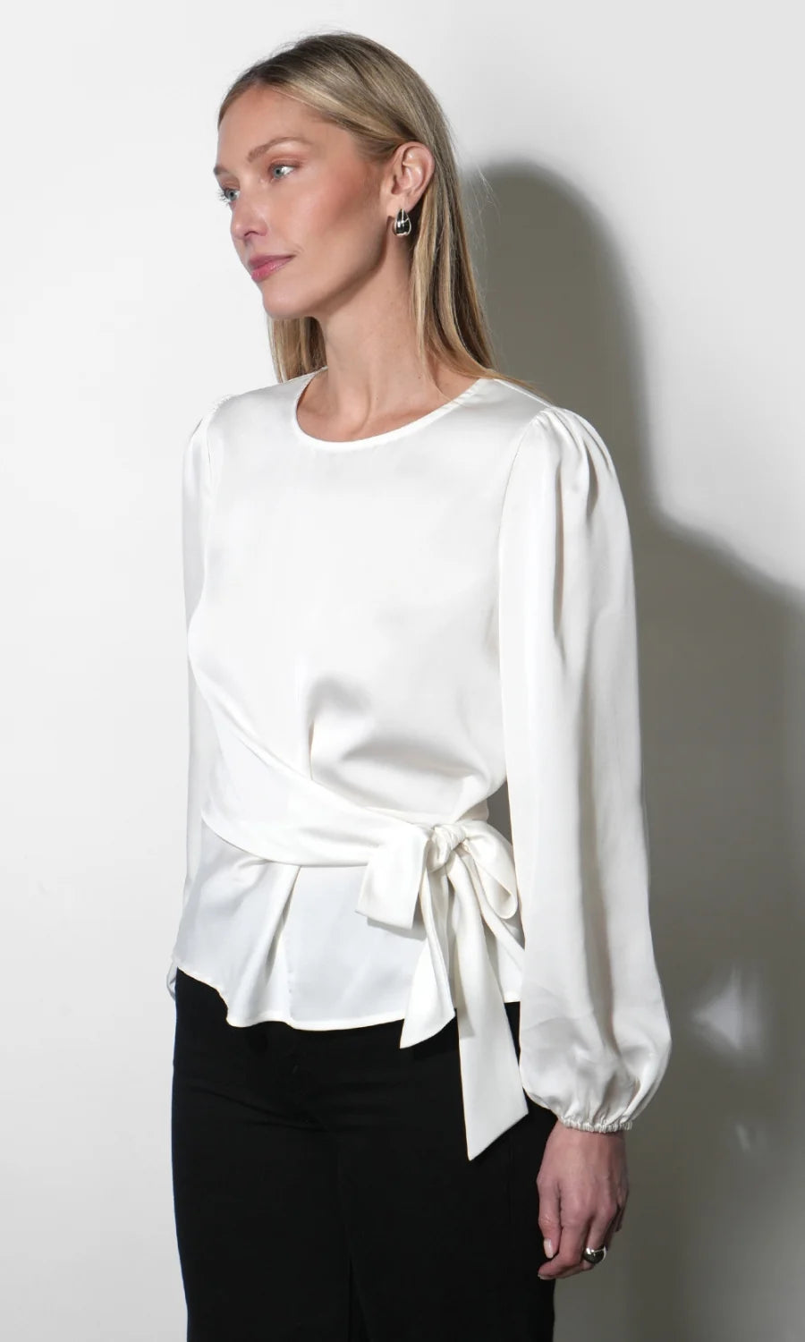 Greylin Lola Ivory Side Tie Blouse