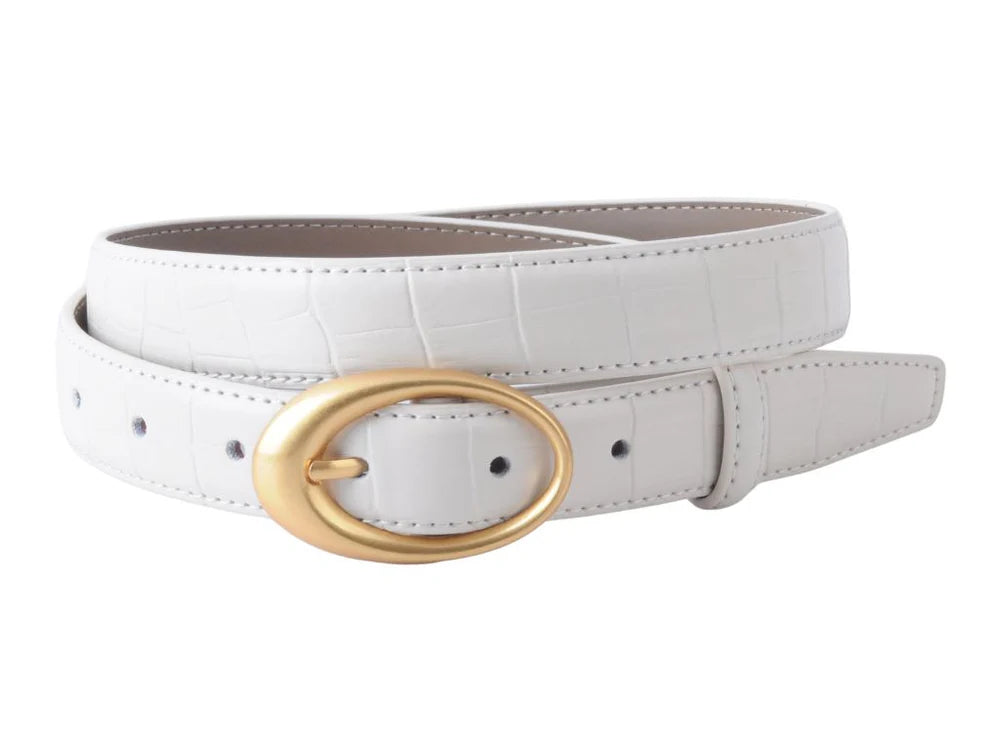 Croco Ivory Belt