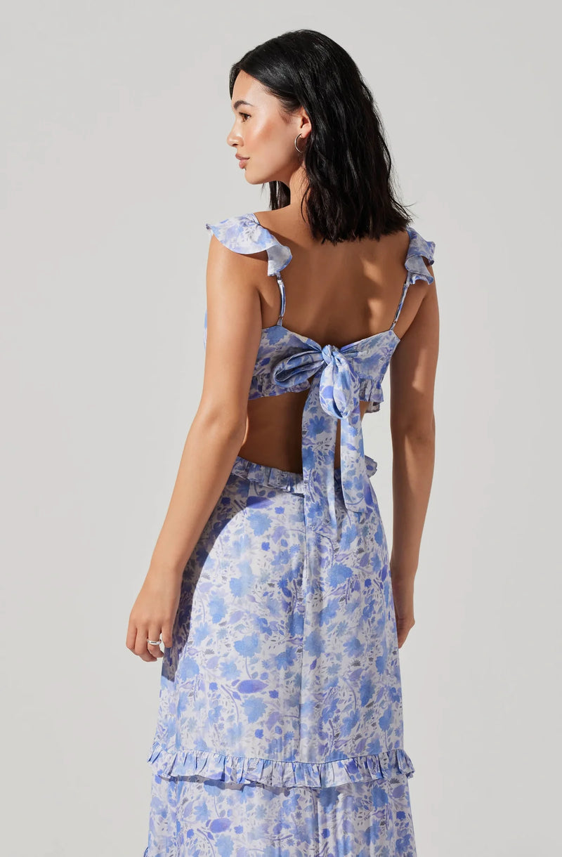 FINAL SALE ASTR the Label | Cassis Dress | Blue Floral