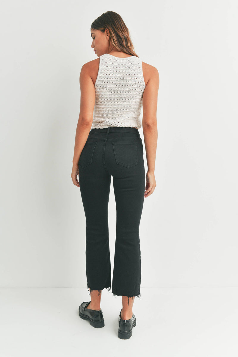 JBD | Gigi High Rise Crop Flare Jeans | Black