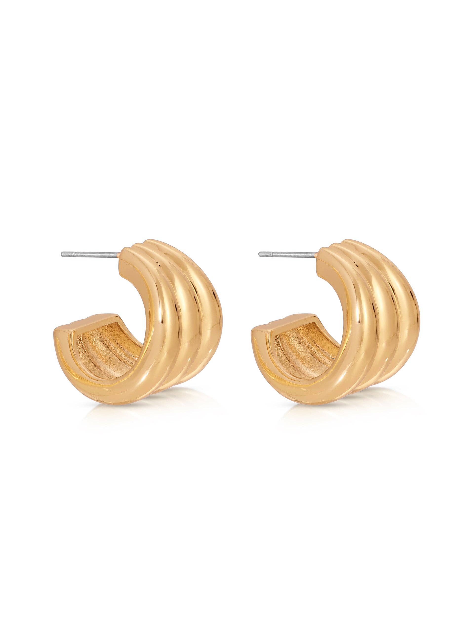 Triple Ribbed Hoops