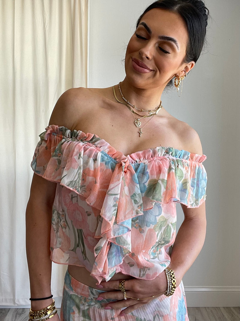 FINAL SALE Kiera Floral Off the Shoulder Top