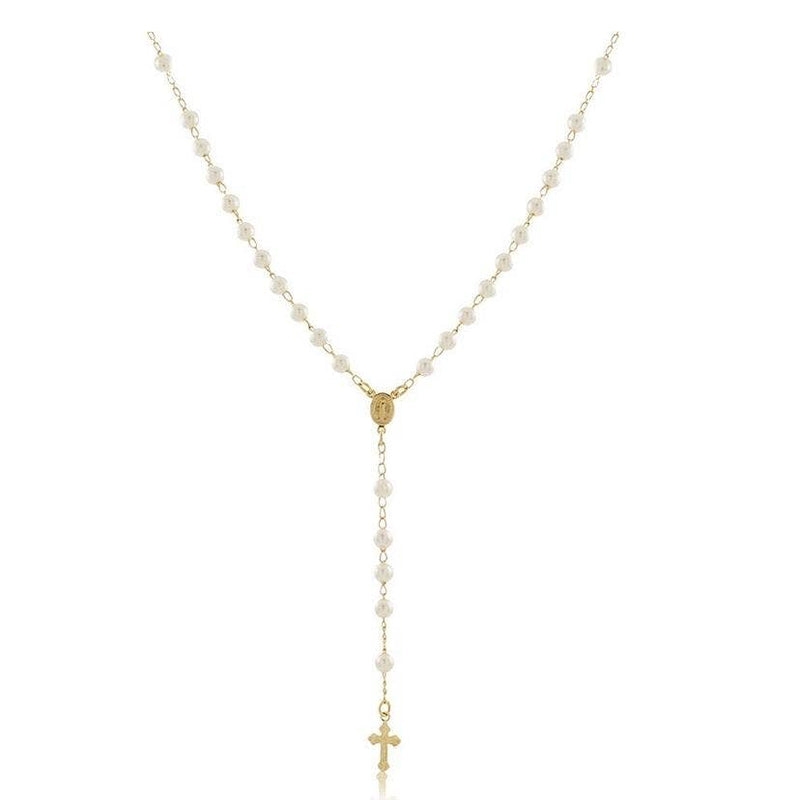 Pearl Rosary Lariat