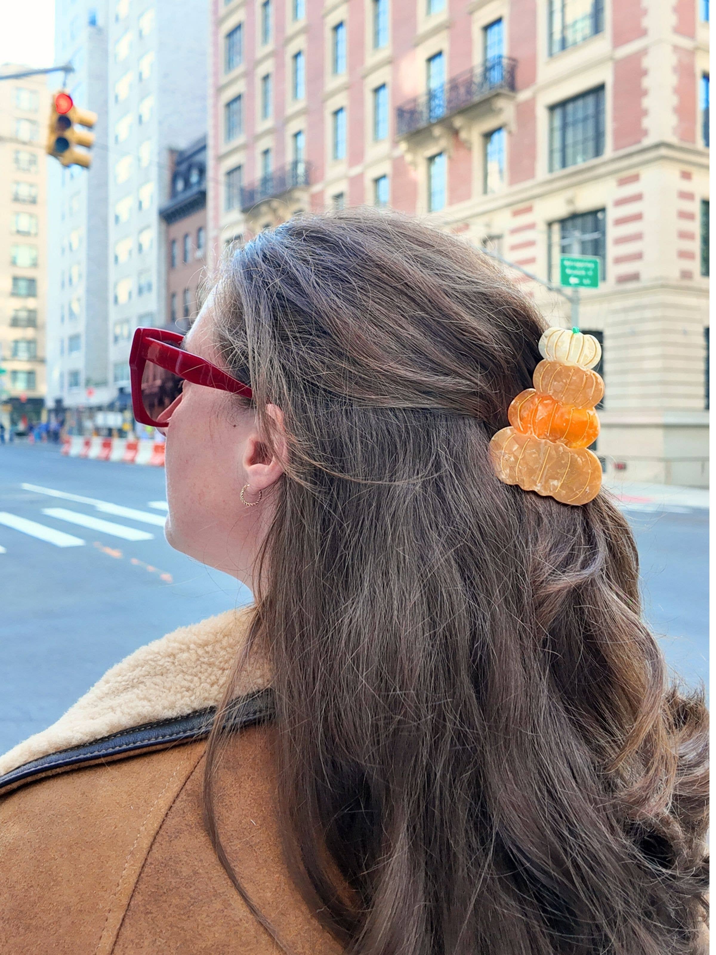 Pumpkin Stack Claw Hair Clip