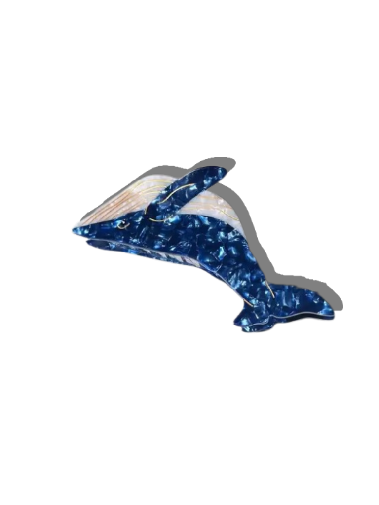 Blue Whale Hair Claw Clip