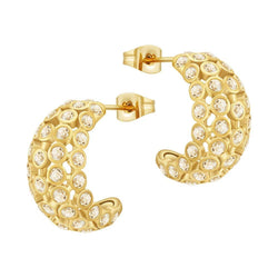 Jessica CZ Hoop | 18k Gold Plated Stainless Steel