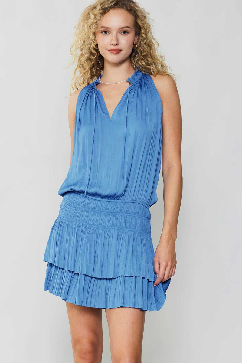 Current Air Cara Sleeveless Pleated Mini Dress