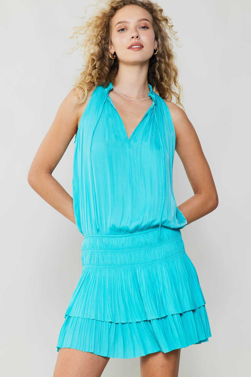 Current Air Cara Sleeveless Pleated Mini Dress