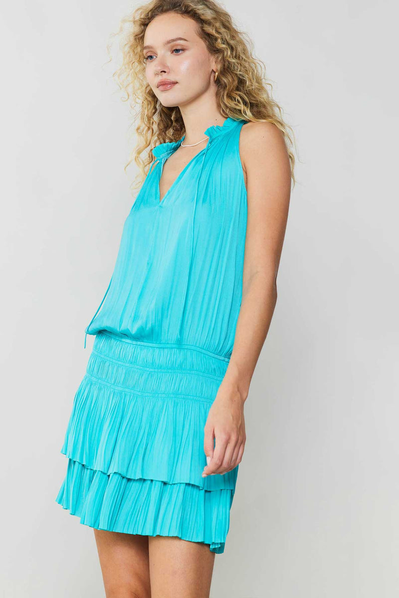 Current Air Cara Sleeveless Pleated Mini Dress