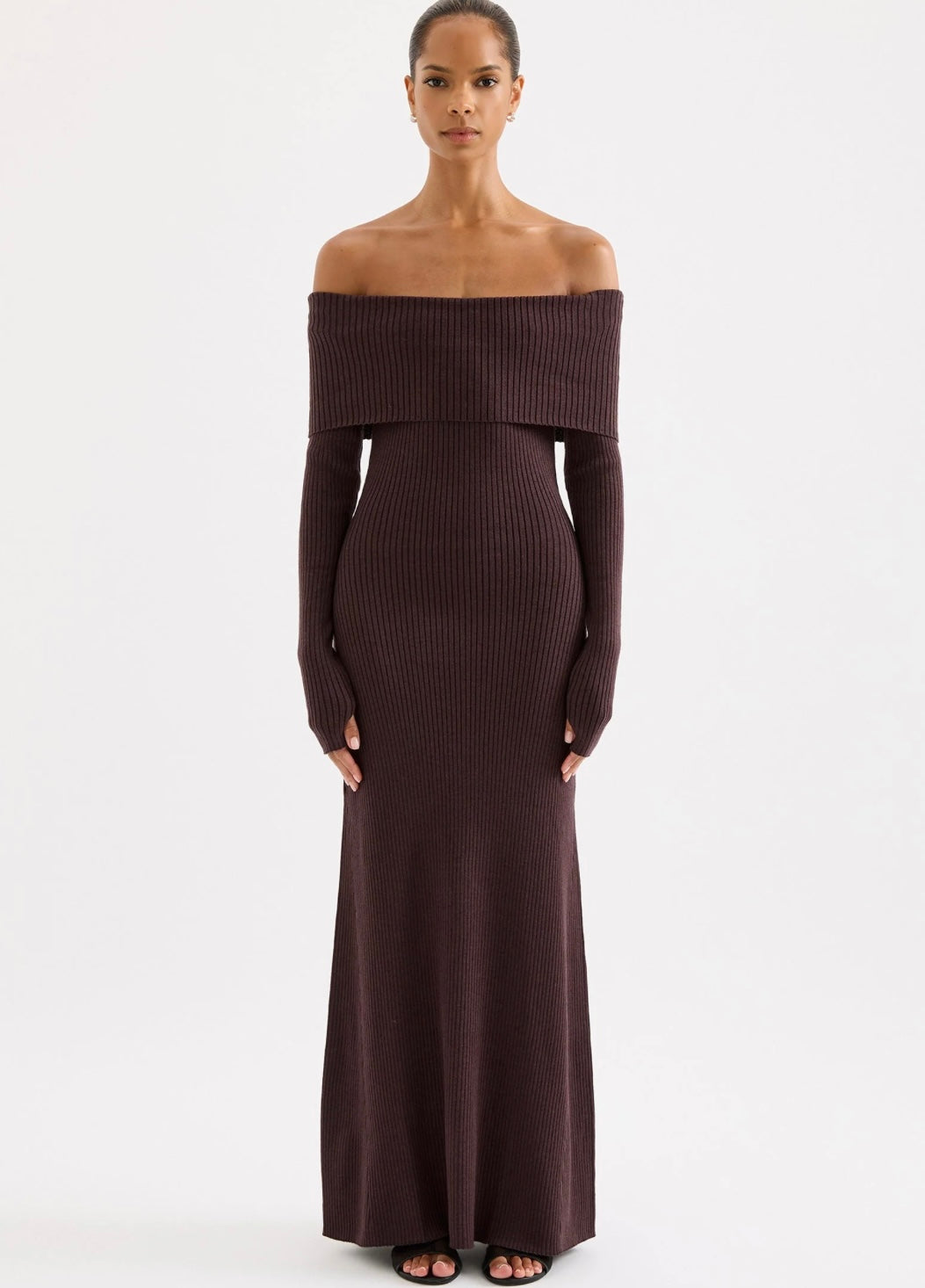 Krishna Off The Shoulder Knit Dress