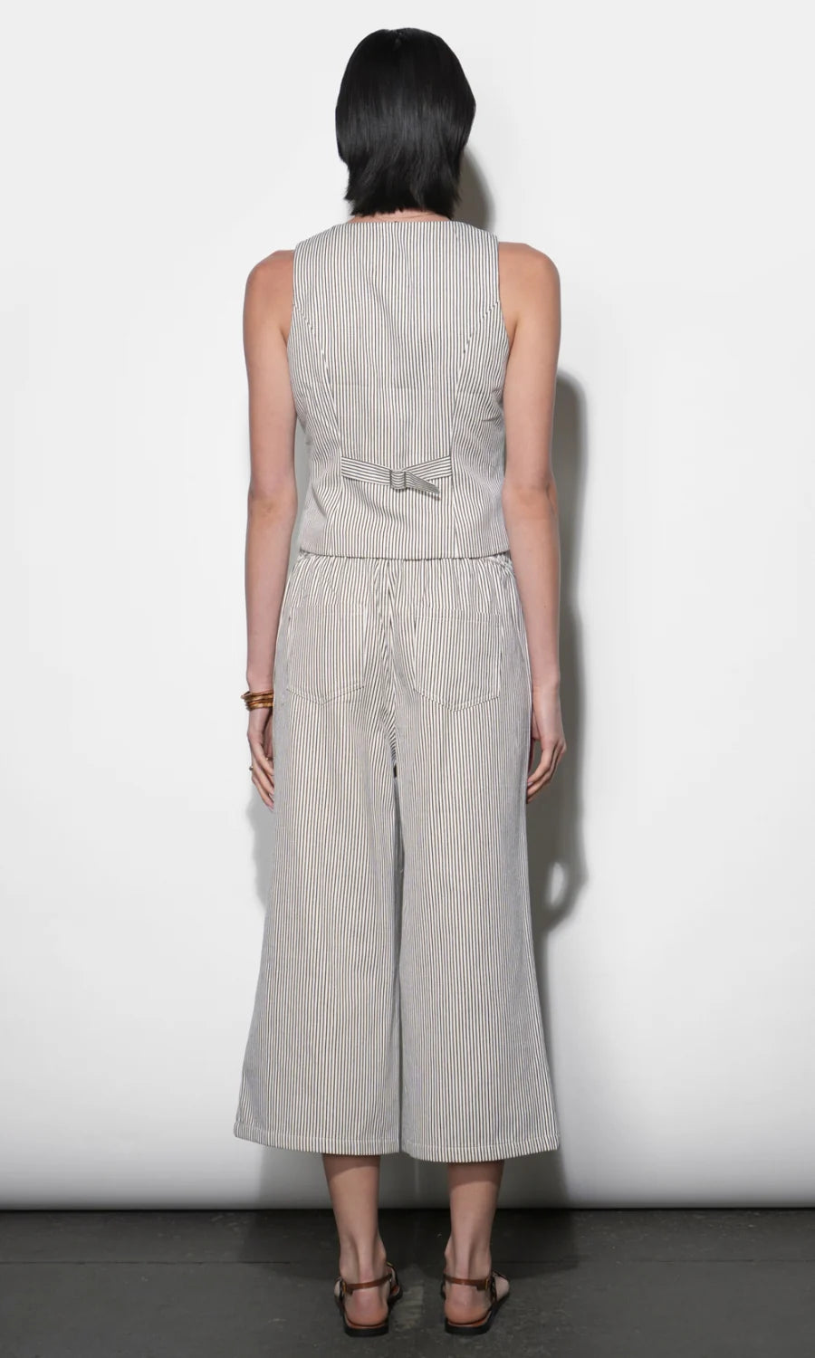 Greylin Alice Canvas Ivory & Black Stripe Vest