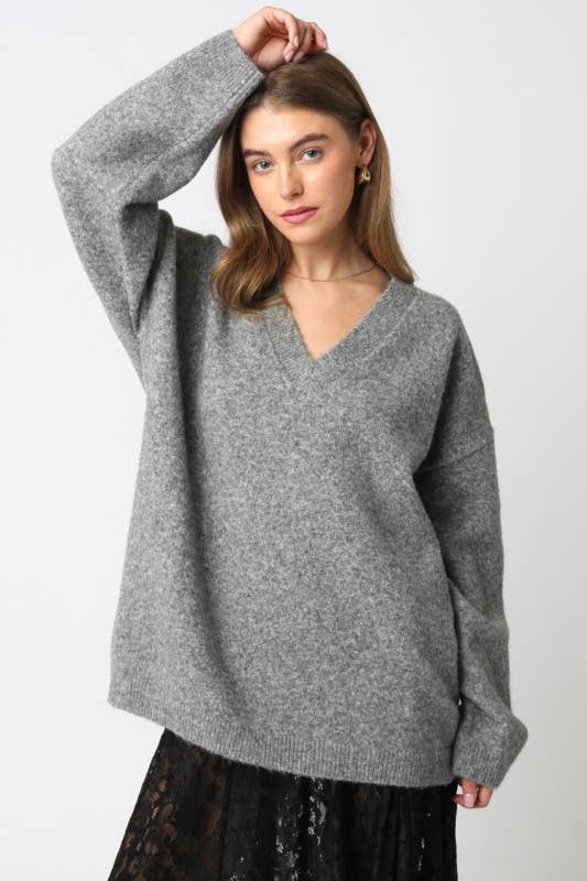 Kinley Brown Knit Sweater