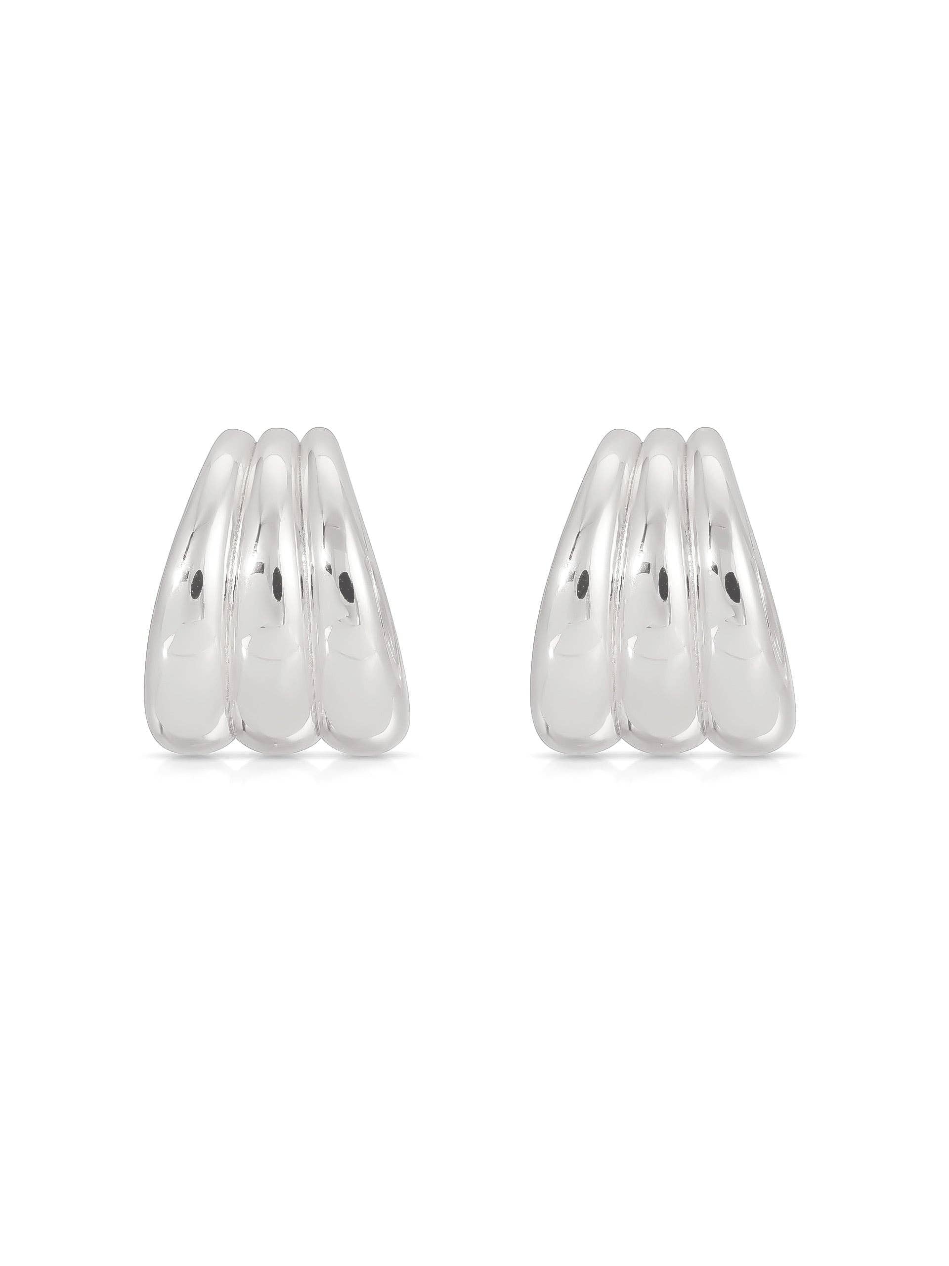 Triple Ribbed Hoops