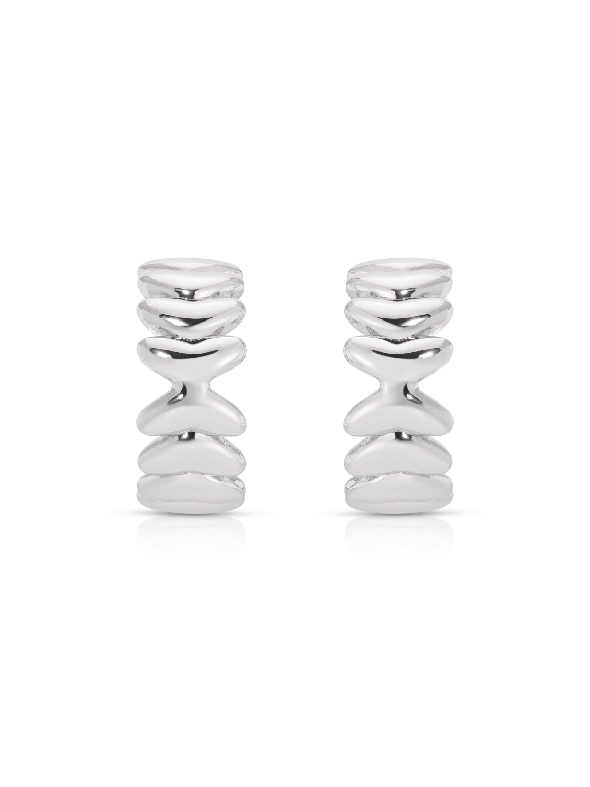 Small Metal Moderna Hoops