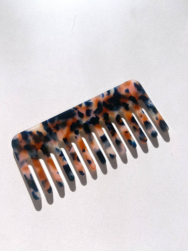 Wide Tooth Acetate Hair Comb | Eco-Friendly